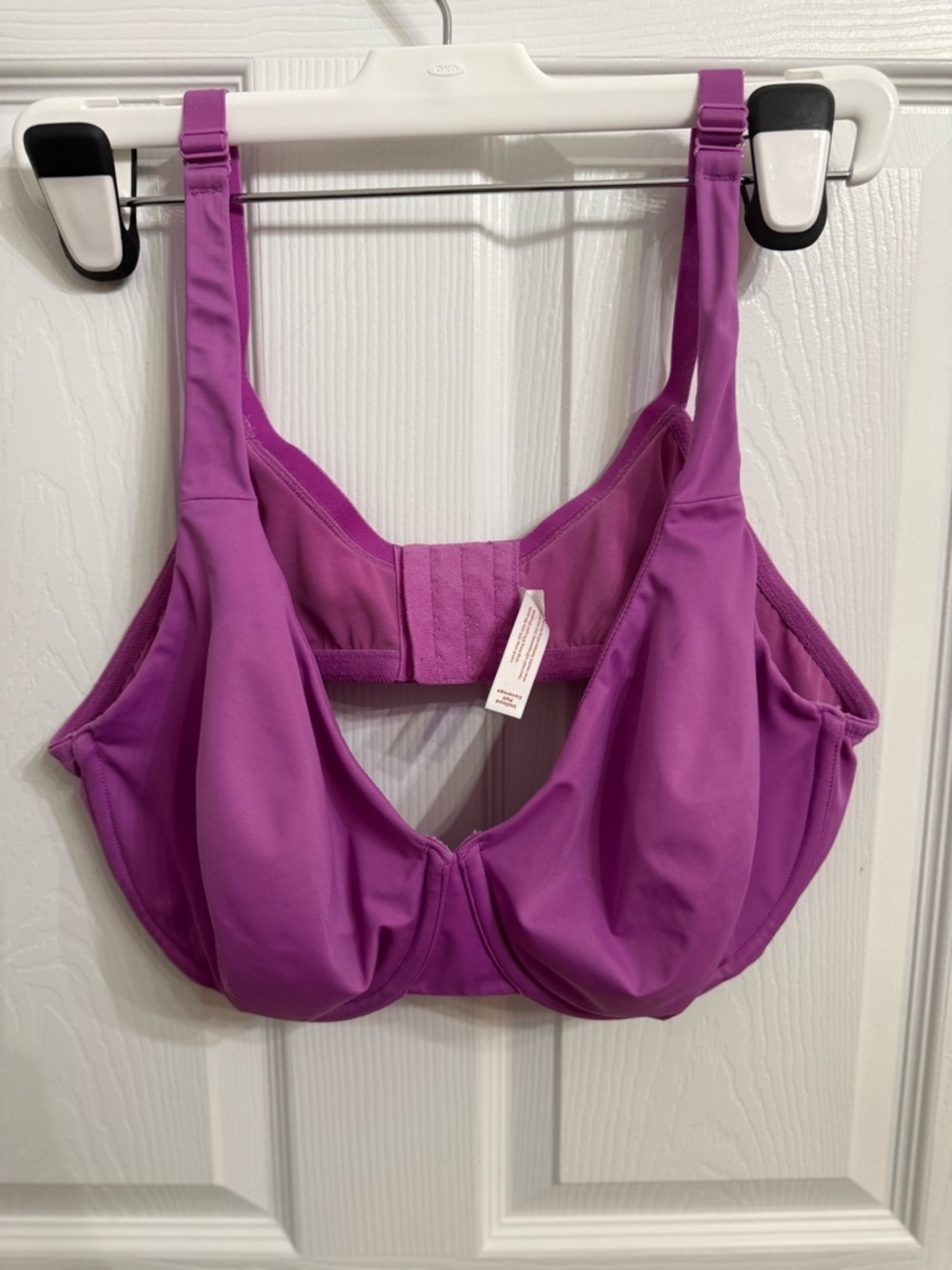 Cacique 44D Full Coverage Bra Purple Underwire Support Comfort Plus Size